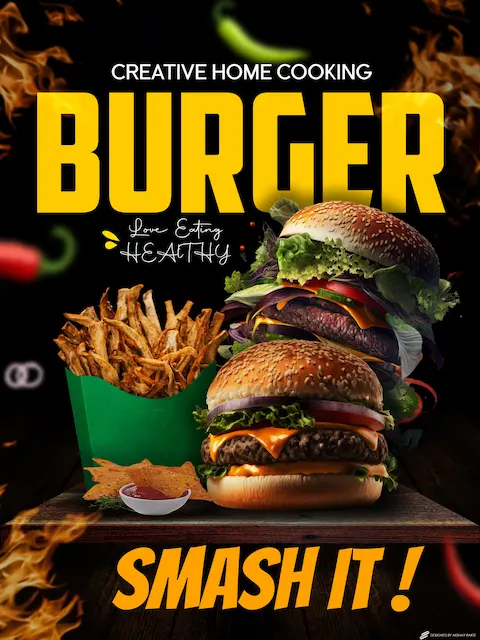 Restaurant social media graphic design — food brand visual content by Nexform Agency